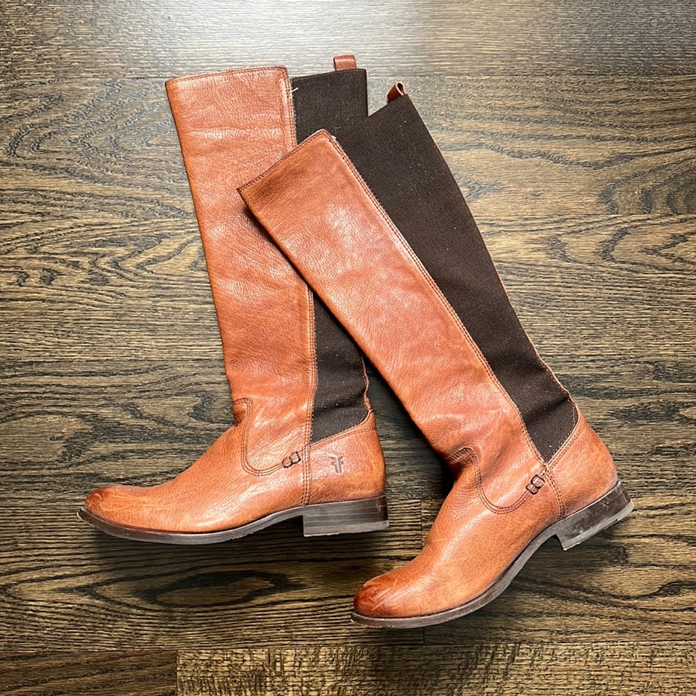 Frye Caramel Leather Boots size 7